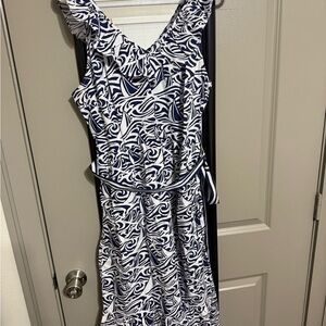 Navy & White Patterned Sleeveless Women’s Dress Vineyard Vines for Target